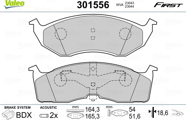 Valeo 301556 - Jarrupala, levyjarru inparts.fi