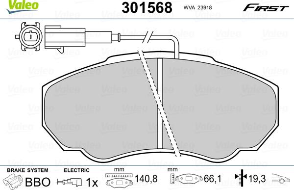 Valeo 301568 - Jarrupala, levyjarru inparts.fi