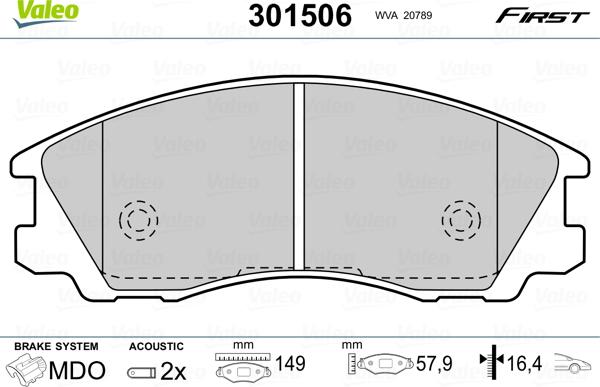 Valeo 301506 - Jarrupala, levyjarru inparts.fi