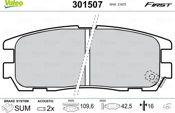 Valeo 301507 - Jarrupala, levyjarru inparts.fi