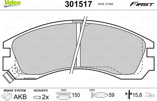 Valeo 301517 - Jarrupala, levyjarru inparts.fi