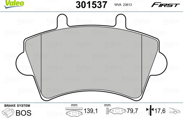 Valeo 301537 - Jarrupala, levyjarru inparts.fi