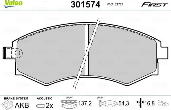 Valeo 301574 - Jarrupala, levyjarru inparts.fi