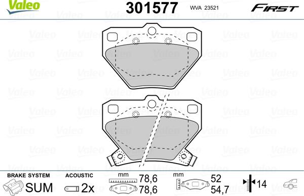 Valeo 301577 - Jarrupala, levyjarru inparts.fi