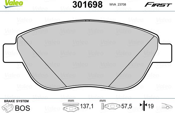 Valeo 301698 - Jarrupala, levyjarru inparts.fi