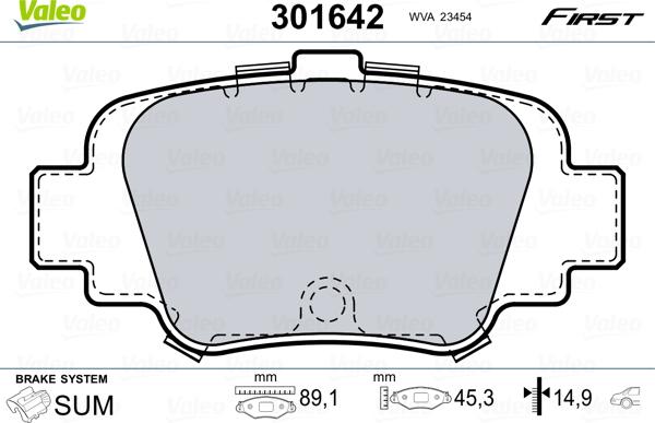 Valeo 301642 - Jarrupala, levyjarru inparts.fi