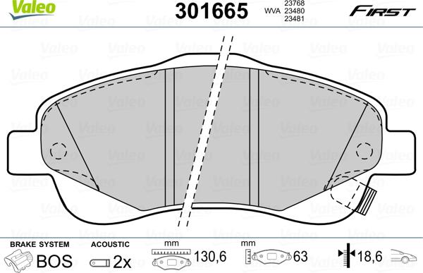 Valeo 301665 - Jarrupala, levyjarru inparts.fi