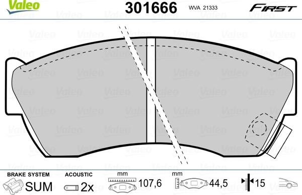 Valeo 301666 - Jarrupala, levyjarru inparts.fi