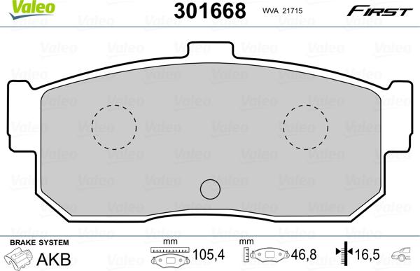 Valeo 301668 - Jarrupala, levyjarru inparts.fi