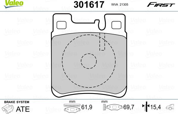 Valeo 301617 - Jarrupala, levyjarru inparts.fi