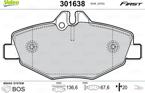 Valeo 301638 - Jarrupala, levyjarru inparts.fi