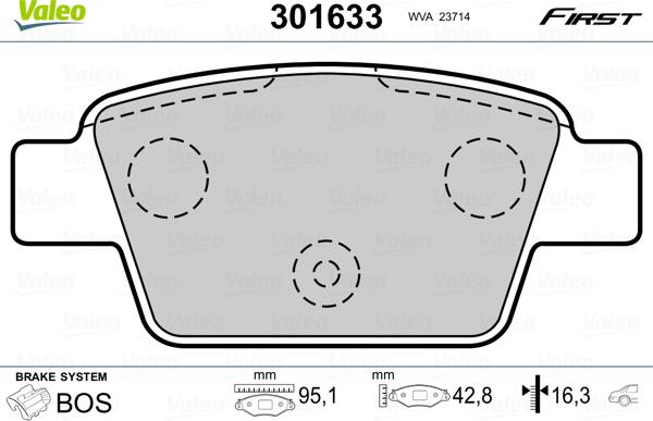 Valeo 301633 - Jarrupala, levyjarru inparts.fi