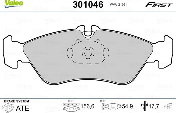 Valeo 301046 - Jarrupala, levyjarru inparts.fi