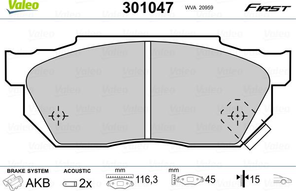 Valeo 301047 - Jarrupala, levyjarru inparts.fi