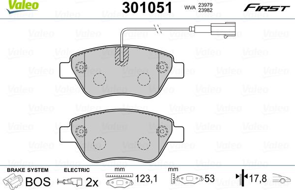 Valeo 301051 - Jarrupala, levyjarru inparts.fi