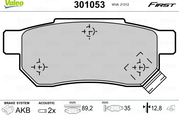 Valeo 301053 - Jarrupala, levyjarru inparts.fi