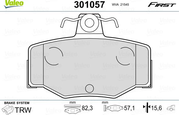 Valeo 301057 - Jarrupala, levyjarru inparts.fi