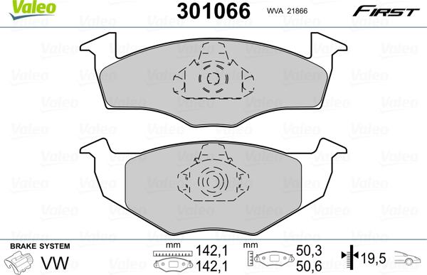 Valeo 301066 - Jarrupala, levyjarru inparts.fi