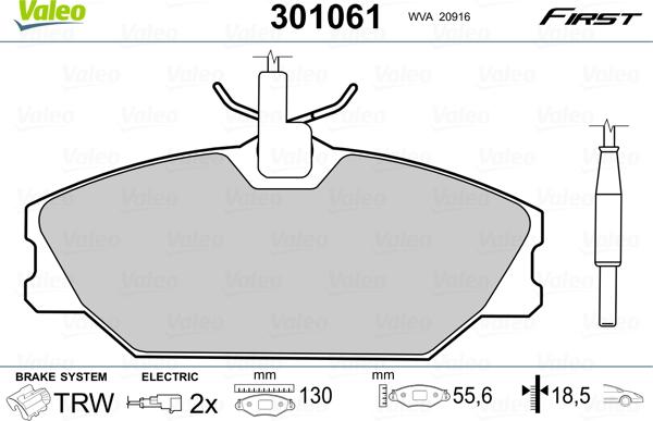 Valeo 301061 - Jarrupala, levyjarru inparts.fi