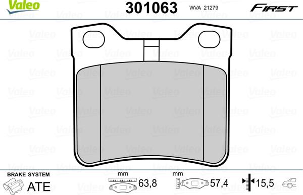 Valeo 301063 - Jarrupala, levyjarru inparts.fi