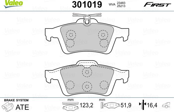 Valeo 301019 - Jarrupala, levyjarru inparts.fi