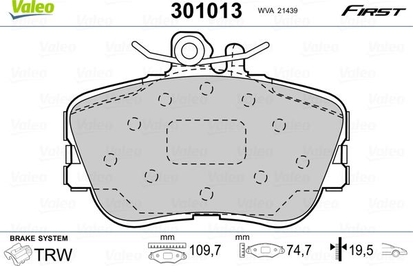 Valeo 301013 - Jarrupala, levyjarru inparts.fi