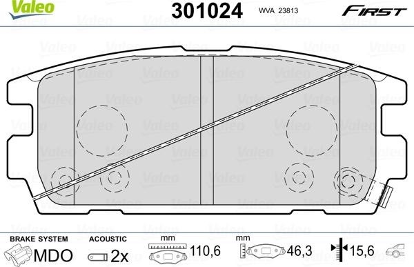 Valeo 301024 - Jarrupala, levyjarru inparts.fi