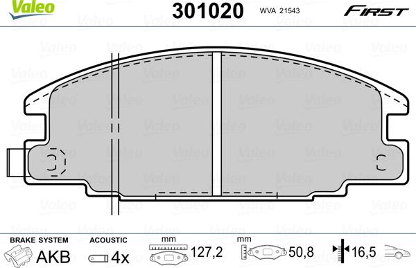 Valeo 301020 - Jarrupala, levyjarru inparts.fi