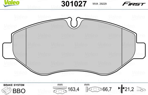 Valeo 301027 - Jarrupala, levyjarru inparts.fi