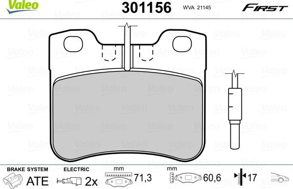 Valeo 301156 - Jarrupala, levyjarru inparts.fi