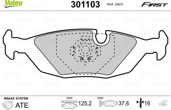 Valeo 301103 - Jarrupala, levyjarru inparts.fi