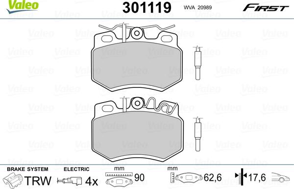 Valeo 301119 - Jarrupala, levyjarru inparts.fi