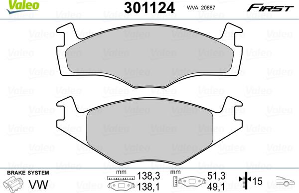 Valeo 301124 - Jarrupala, levyjarru inparts.fi