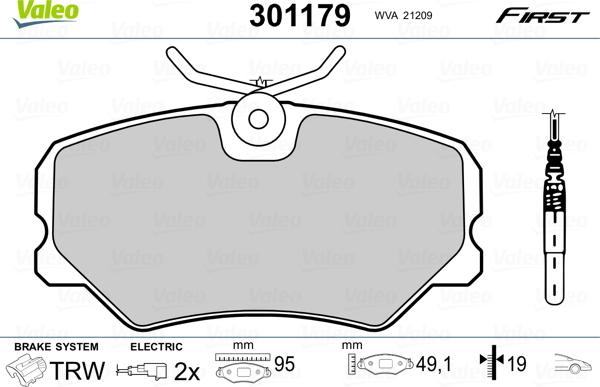 Valeo 301179 - Jarrupala, levyjarru inparts.fi