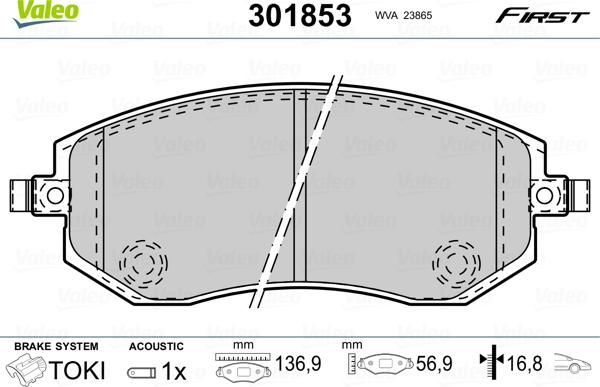 Valeo 301853 - Jarrupala, levyjarru inparts.fi