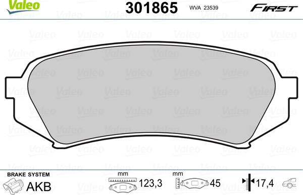 Valeo 301865 - Jarrupala, levyjarru inparts.fi