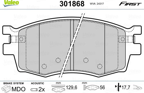 Valeo 301868 - Jarrupala, levyjarru inparts.fi