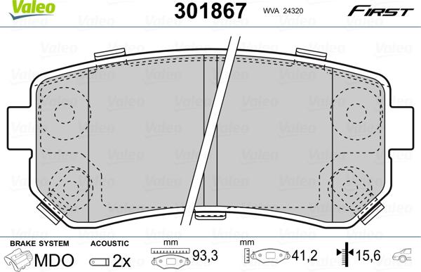 Valeo 301867 - Jarrupala, levyjarru inparts.fi