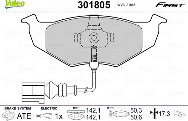 Valeo 301805 - Jarrupala, levyjarru inparts.fi