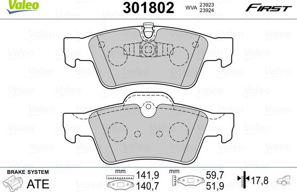 Valeo 301802 - Jarrupala, levyjarru inparts.fi