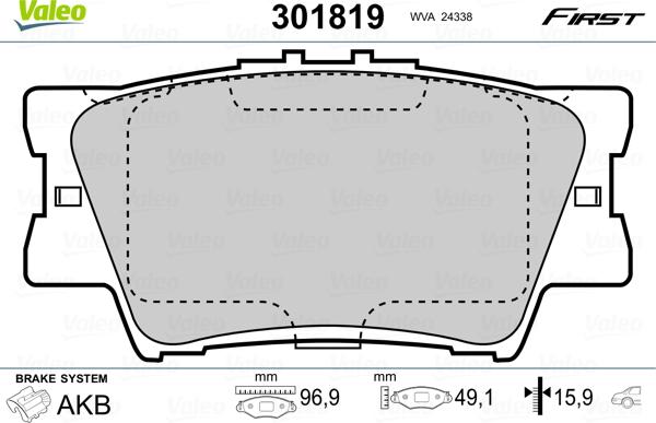 Valeo 301819 - Jarrupala, levyjarru inparts.fi