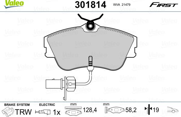 Valeo 301814 - Jarrupala, levyjarru inparts.fi