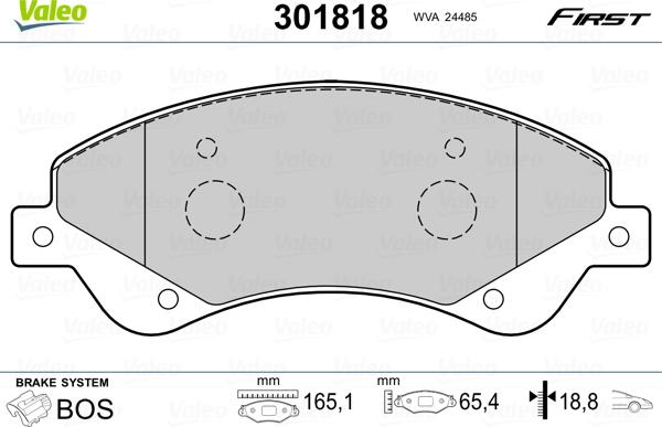 Valeo 301818 - Jarrupala, levyjarru inparts.fi