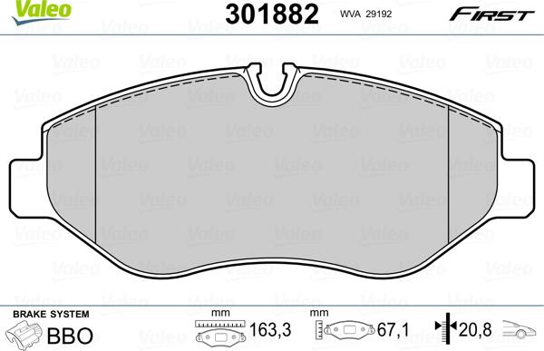 Valeo 301882 - Jarrupala, levyjarru inparts.fi