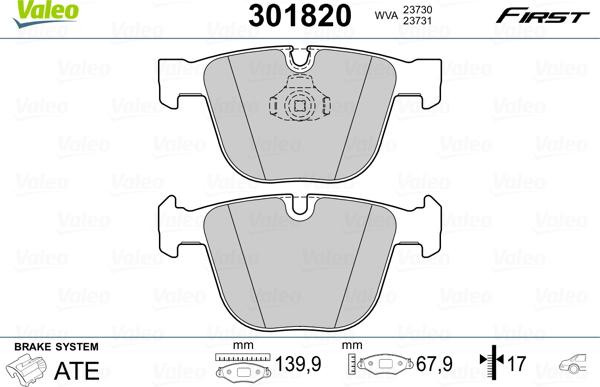 Valeo 301820 - Jarrupala, levyjarru inparts.fi