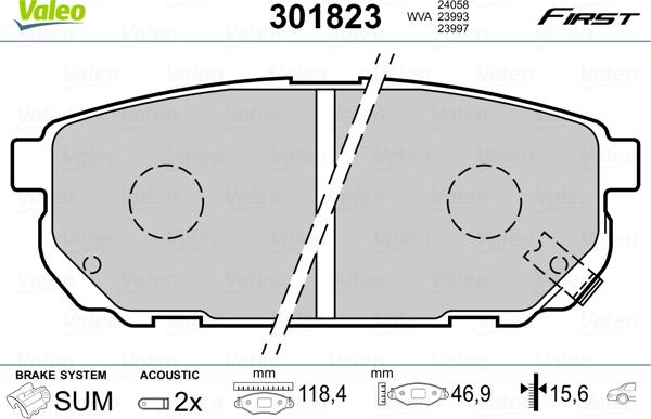 Valeo 301823 - Jarrupala, levyjarru inparts.fi