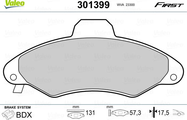 Valeo 301399 - Jarrupala, levyjarru inparts.fi