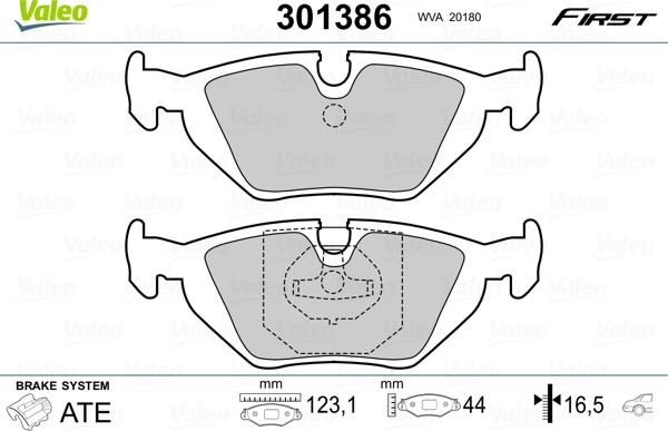 Valeo 301386 - Jarrupala, levyjarru inparts.fi