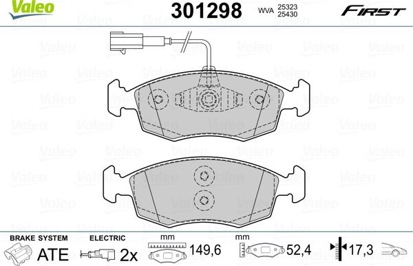 Valeo 301298 - Jarrupala, levyjarru inparts.fi