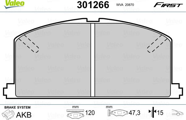 Valeo 301266 - Jarrupala, levyjarru inparts.fi